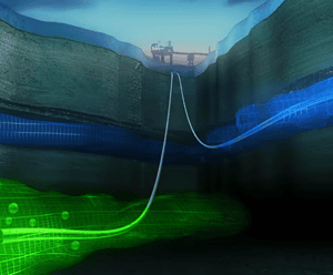 Ein Symbolbild für die CO₂-Speicherung in Österreich. Es zeigt ein generiertes Bild von einem Kraftwerk